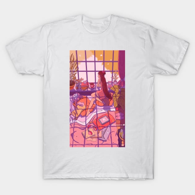 Alone (lofi) T-Shirt by Two elephants 